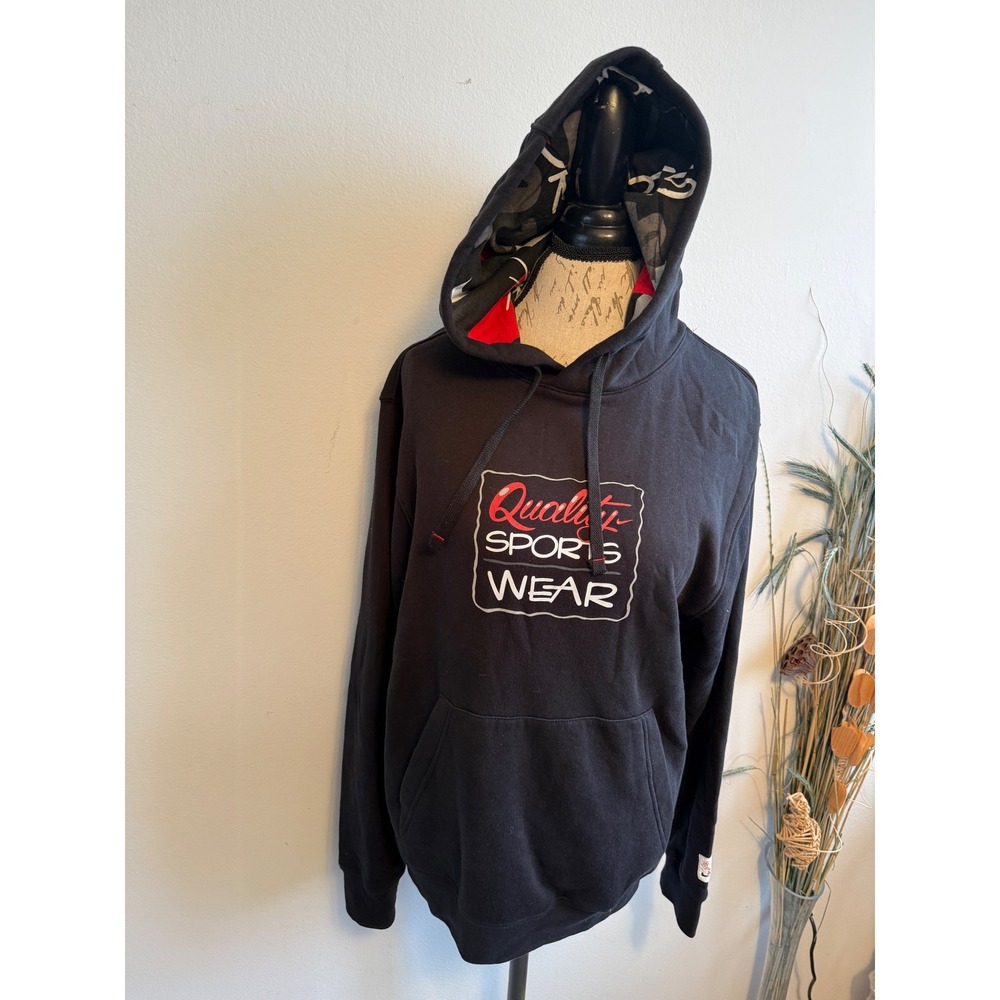 Nike Mens Sportswear Quality Sports Wear Graphic Hoodie Black Red Medium 1972